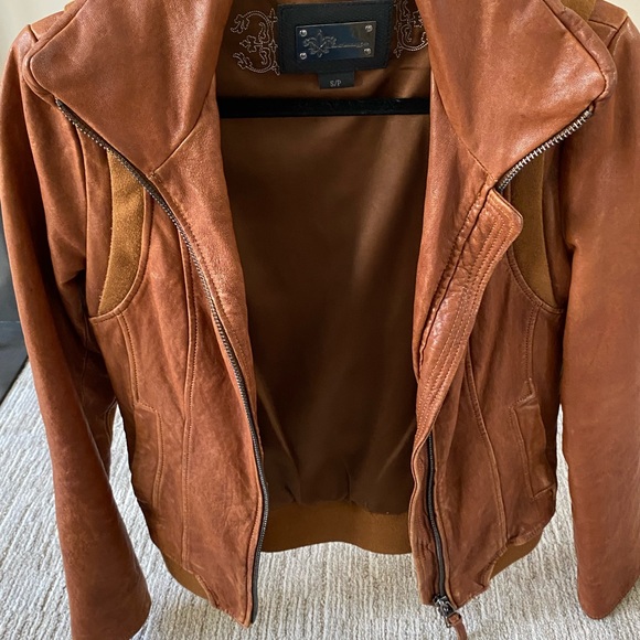 Mackage Cognac Leather Jacket | S - Picture 8 of 16